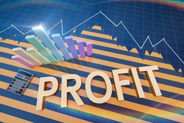 Financial stock market statistics chart, economic investment