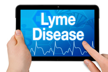 Tablet with diagnosis lyme disease isolated