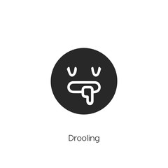 drooling icon vector symbol