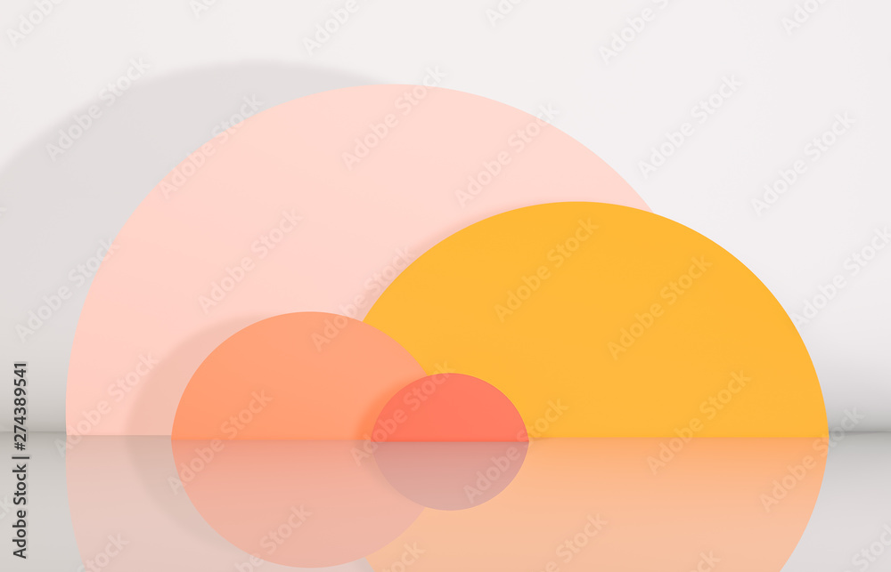 Aufkleber natural beauty podium backdrop with geometric shape for product display. abstract 3d composition bac