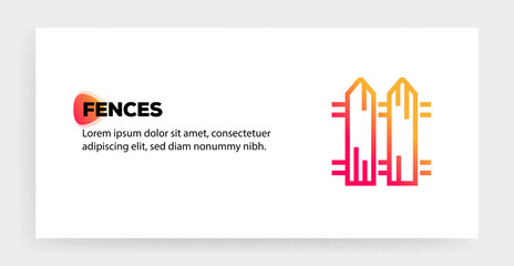 FENCES ICON CONCEPT