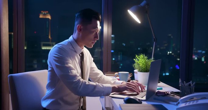 businessman overtime work