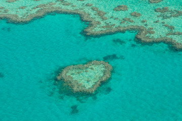 Heart Reef in Great Barrier Reef in Australia