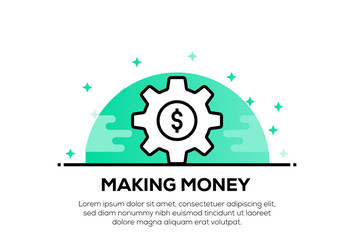 MAKING MONEY ICON CONCEPT