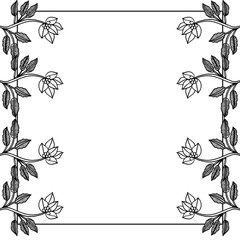 Vector illustration design wallpaper with beautiful flower frame