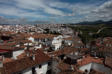 Obraz premium View of the city of Ronda from the bell tower of the Cathedral, Andalusia, Spain