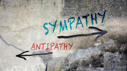 Wall Graffiti to Sympathy versus Antipathy