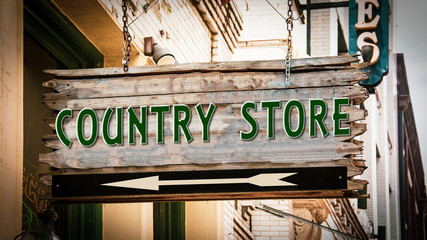 Street Sign to Country Store