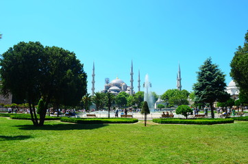 Reconstruction of the Blue Mosque in Istanbul, Turkey 2019