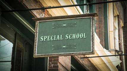 Obraz premium Street Sign SPECIAL SCHOOL
