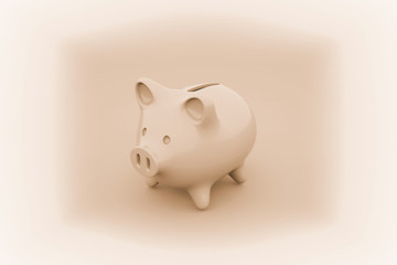Piggy bank. 3D illustration