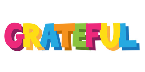 GRATEFUL! cartoon-style hand lettering banner