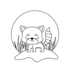 cute cat animal isolated icon