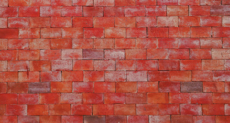 red brick wall roung surface texture material background