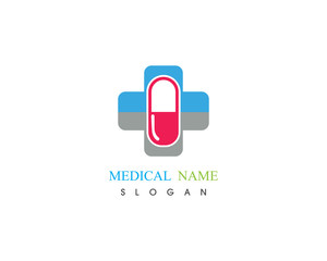 Fototapeta premium Health medical logo illustration vector design