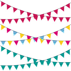 Obraz premium Celebrate party flag banner vector
