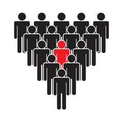 People icon flat vector