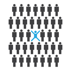 People icon flat vector