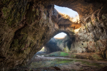 The magic cave / Magnificent view of the Devetaki cave, one of the largest and most picturesque...