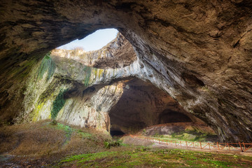 The magic cave / Magnificent view of the Devetaki cave, one of the largest and most picturesque caves in Bulgaria