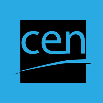 CEN standards sign. Blue icon. ten eps