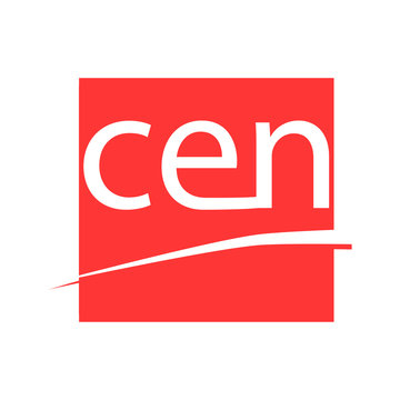 CEN standards sign. red icon
