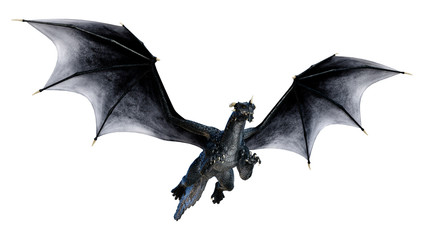 Fototapeta premium 3D Rendering Fairy Tale Dragon on White