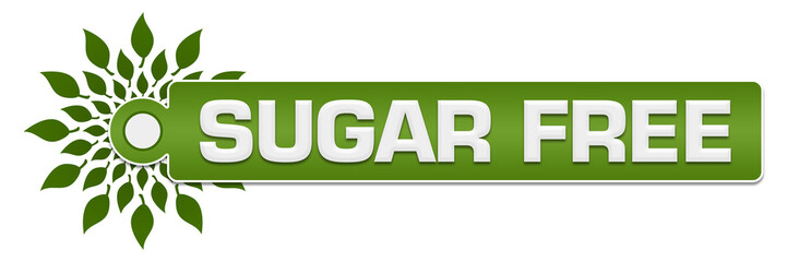 Sugar Free Green Leaves Circular Label 