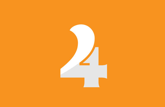 pink white 4 four creative number logo icon design