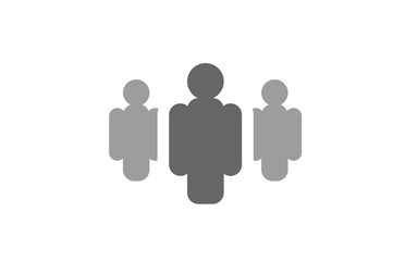 grey simple creative people vector flat icon design concept