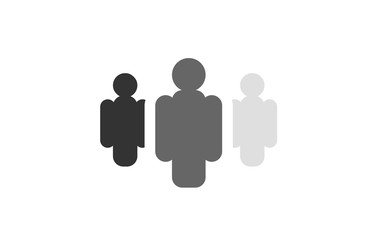 grey simple creative people vector flat icon design concept
