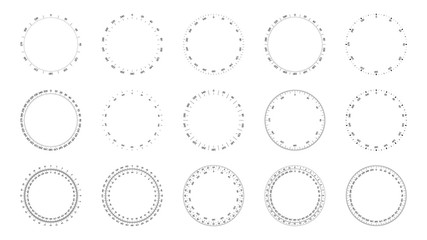 Protractor dial faces with editable stroke width.