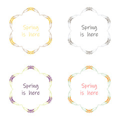 Vector floral set.Colorful purple floral collection with leaves and flowers,drawing watercolor.Colorful floral collection with flowers+1 beautiful bouquet.Set of floral elements for your compositions.