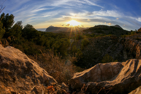 Mountains landscape of the National Park of Calblanque in Murcia, Spain.