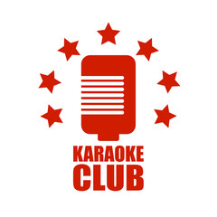 Vector illustration of Karaoke club logo