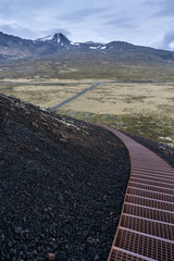 path to volcano in Iceland