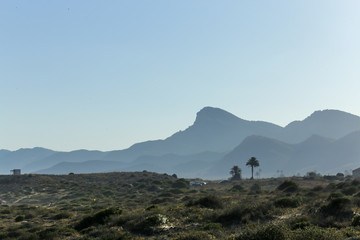 Mountains landscape of the National Park of Calblanque in Murcia, Spain.