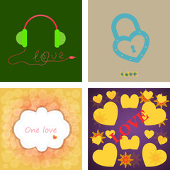 Greeting card of hearts