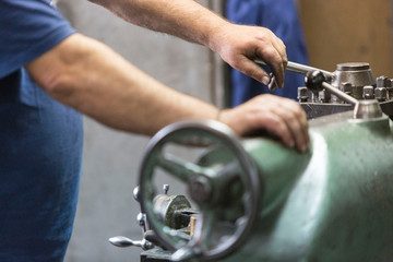 Obraz premium Lathe for metal material processing