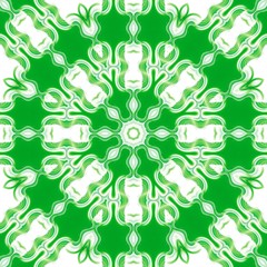 green pattern background symmetry kaleidoscope. backdrop ornamental.