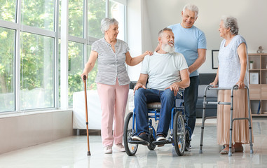Portrait of elderly people in nursing home