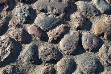 texture of stone paving