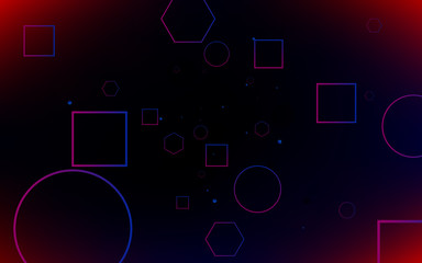 Geometric background Minimal Dynamic shapes composition 