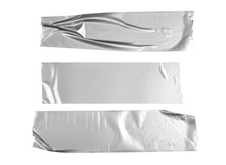 Silver tape selection isolated on white background