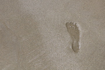 footprint in the sand