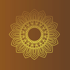 golden  dharma wheel in Buddhism religion concept
