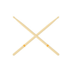 drum sticks on a white background, flat