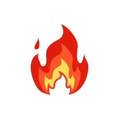 fire flame in flat style vector illustration