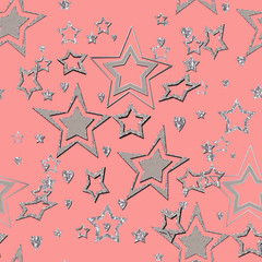 Abstract disco birthday stars starry glitter print