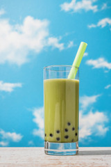 タピオカアイスティー　タピオカドリンク　Asian style Tapioca bubble tea